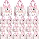 Moinchore 30 Pcs Wildflower Graduation Gift Bags Bulk Small Class of 2026 Congrats Grad Candy Goodie Bags with Handles Bow Ribbon Freshly Graduated Decorations Spring Party Favors