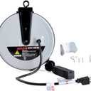 25 FT Retractable Extension Cord Reel with 3 Electrical Outlets, 16AWG/3C SJTW Power Cord for Indoor & Outdoor Use, UL Listed
