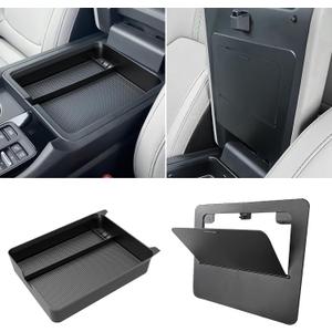 Upgraded Center Console Organizer for 2023 2024 2025 Honda Pilot & 2024 2025 Honda Ridgeline/Passport Accessories Armrest Hidden Storage Box Organizer Tray ABS Material,2PCS