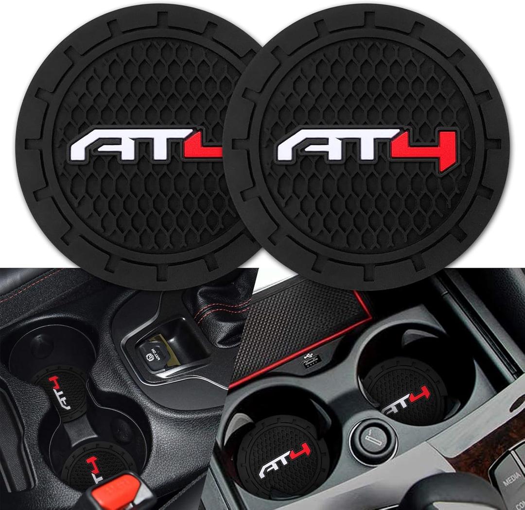 Car Cup Holder Coaster for GMC AT4,Silicone Cupholder Coaster,Car Interior Accessories,2.76 Inch 2 Pieces
