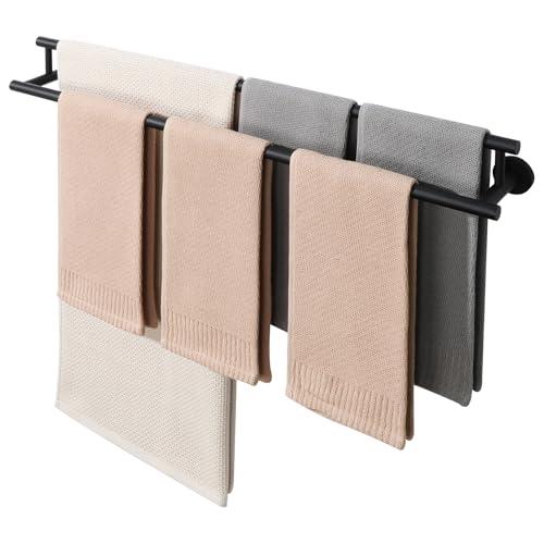 Alise Double Bath Towel Bars Towel Racks for Bathroom Lavatory,Wall Mount Towel Holder SUS304 Stainless Steel Towel Hanger Rail 32 Inch,GYT6902-800-B Matte Black