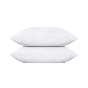  Throw Pillows (Set of 2, White), 12 x 20 Inches Pillows for Sofa, Bed and Couch Decorative Stuffer Pillow