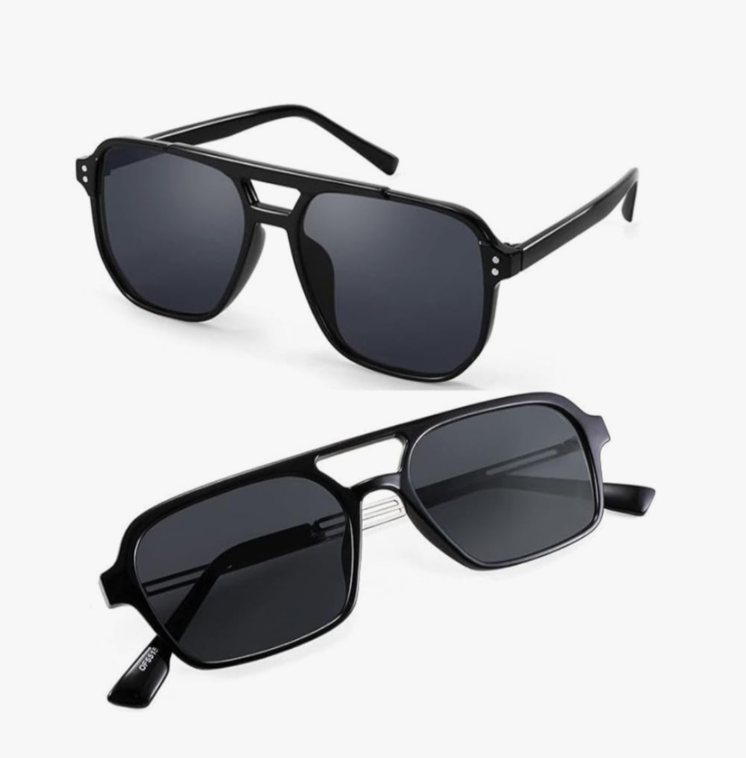 FEISEDY Vintage Aviator Sunglasses B2835+B2752 Grey Lens