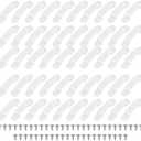 50 Pack LED Strip Mounting Clips - Waterproof Light Holder for 10mm Rope/String/Patio Lights, Clear Plastic Tape Clamps with 100 Screws, Outdoor Indoor Fixing Brackets