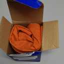 MIULEE Pack of 2 Decorative Outdoor Solid Waterproof Throw Pillow Covers Faux Linen Garden Farmhouse Cushion Cases for Summer Patio Tent Balcony Couch Sofa 20x12 Inch Orange