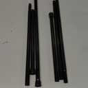 2 Pack Spring Tension Curtain Rods 28-48 Inches, Black Spring Loaded Curtain Rods,Adjustable Small Tension Rod for Windows, Kitchen, Doorway, Bathroom, Cupboard Bars