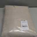 RYB HOME Linen Sheer Curtains Extra Long Farmhouse Bedroom Sliding Door, Beige, W 52 x L 120, 2 Panels