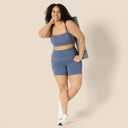 Amazon Essentials Women's Active FormFlex Buttery Soft Light Support Bandeau Sports Bra with Adjustable Straps (Large)