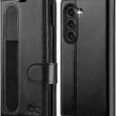 OCASE Compatible with Samsung Galaxy Z Fold6 Wallet Case with S Pen Holder, PU Leather Flip Folio, Card Slots, RFID Blocking, Kickstand, Phone Cover for Galaxy Z Fold 6 2024-Classic Black