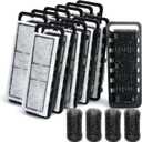 NICREW Slim Aquarium Filter Cartridges (12 pcs) with Intake Sponges (4 pcs)