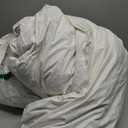 APSMILE King Size Luxury 100% Organic Cotton All Season Down Feather Fibers Comforter, Extra Fluffy Medium Warmth Duvet Insert(106x90, Ivory White)