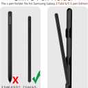 Stylus Pen & S Pen Holder for Samsung Galaxy Z Fold 7/6 / 5 / Galaxy Z Trifold Case, Adhesive S Pen Slot Slim Stylus High Sensitive Silicone Tip for Z Fold 6/5 S Pen Edition, Matte-Black