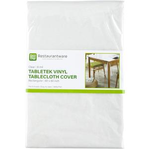 Restaurantware-Table Tek 84 x 60 Inch Table Top Protector, 1 Rectangle PVC Protector - 6 Mil Thick, Waterproof, Clear Plastic Dining Cover, Heavy-Duty, No-Slip Cover