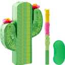 Cinco De Mayo Cactus Pinata for Kids Birthday Party, (16.75x11.25x3 in.) for Fun Fiesta Taco Party Supplies, Luau Event Photo Props, Mexican Theme Decoration, Carnivals Festivals, Taco Tuesday Event