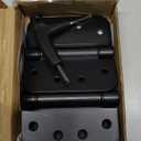 3-Pack Self Closing Door Hinges, 4 Inch Spring Loaded Door Hinges, Adjustable Tension for Exterior,Garage, Front Back Door,Left Right Hand Door, 5/8'' Radius Corners,UL Listed,Black