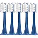 Toothbrush Replacement Heads Compatible with Snow Gen2 Electric Toothbrush,No LED Whitening,with Dust Cover,4 Pack (Polar Blue, Medium)