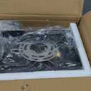 MOKATNG 4-Light Bathroom Light Fixtures, Vanity Light with Milky White Shades, Matte Black Bathroom Light Fixtures Over Mirror, Modern Bathroom Wall Lamp for Mirror Living Room Cabinet Bedroom