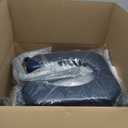 Drop Arm Bedside Commode, Commode Toilet with Padded Seat and Backrest, 400lbs Capacity, 6.3QT Removable Bucket and Splash Guard, Adjustable Height Portable Toilet for Adults, Blue