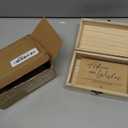 WOODAMORE Advice and Wishes Cards Box - 50 Pcs Rustic Baby Shower Advice Cards, Wedding Advices Card for Bridal Shower, Well Wishes Box for Graduation, Christmas, Birthday Party Decorations
