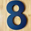 Modern 8-Inch Black Stainless Steel Floating House Numbers - Sleek & Visible Address Number for Home/Office- Weatherproof & Easy Install/Number 8