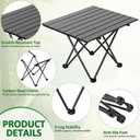 Nuenen 6 Pcs Portable Camping Table Bulk 22 x 17 x 16 Inch Compact Camping Folding Table with Carry Bag for Camp Essentials Hiking Picnic BBQ Cooking Beach Fishing Travel Outdoor Use, 22.44 x 13.19 x 11.61 inches