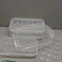 XBY-US 4 Pack Covered Egg Holders,Egg Holder For Refrigerator,travel egg Storage Container,Plastic Refrigerator Egg Trays,camping egg box,Deviled Egg Tray Carrier with Lid Fits 18X4 Eggs(72 Eggs)