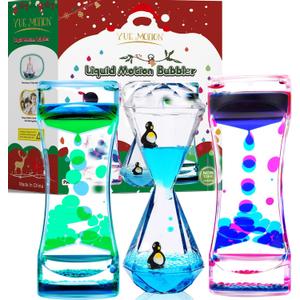 YUE MOTION Liquid Motion Bubbler - Calming Toys for Kids and Adults - Liquid Hourglass - Handheld Oil Timer - Sensory Toys for Autism, Anxiety (Style#1)