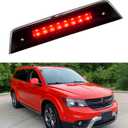 Third 3rd Brake Light LED for 2010-2016 Dodge Journey, High Mount Rear Brake Lights Assembly for 10-16 Journey, Waterproof Center Cab Lamp Stop Light (Black)