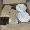 Clawsoff 100 Pack 12 oz Disposable Coffee Cups with Lids and Insulated Sleeves, Leak-free Paper and Sturdy Thick Paper Hot to Go Coffee Cups with Lids for Cold/Hot Beverage (White)