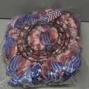 250th Anniversary Patriotic Wreath, 4th of July Wreaths for Front Door with Wooden Eagle Door Sign & Red White Blue Ribbon for Independence Day Memorial Day Patriotic Decorations(18In, 1Pcs)