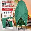 2 Pack Christmas Storage Bag  9 FT Upright Christmas Tree Bag and Christmas Ornament Storage bag  Christmas Tree Stand Cover with Drawstring, Zipper and Adjustable Straps (green, 9ft)