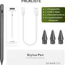 Pen for iPad 2018-2025, HATOKU 15 Mins Fast Charging Pencil 1st Gen with Tilt & Palm Rejection Compatible with iPad Air 3/4/5/M2/M3, iPad mini 5/6/7, iPad 6/7/8/9/10/11, iPad Pro 11/12.9"/M4 M5(Black)