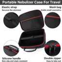 Nebulizer Bag for Smart Nebulizer,Portable Hard Case,Desktop Inhaler Nebulizer for Home Travel Use, Medicine Storage Bag for Inhaler Spacer, Masks, Asthma Accessories for Kids and Adults,Red