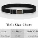 Kajeer Kids Belts 2 Pack for Boys Girls Elastic,Adjustable Silver Square Buckle Boy Toddler Belt for School Uniforms Causal