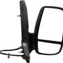 Passenger Right Side Mirror Replacement Lower Glass with Plate fit Ford Transit 150 250 350 from 2015-Onward