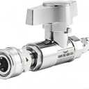 Ball Valve Pressure Washer, 3/8" Quick Connect Ball Valve Kit, High Pressure Shut Off Valve for Power Washer Hose, 5000 PSI, Stainless Steel