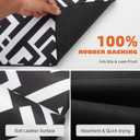 Coffee Mat for Breville - Coffee Station Espresso Machine Matt Coffee Pot Dish Drying Pad for Counter Organizer, 23.6"15.7" Extra Large Under Coffee Maker Bar Accessories, Anti-slip (Black and White)