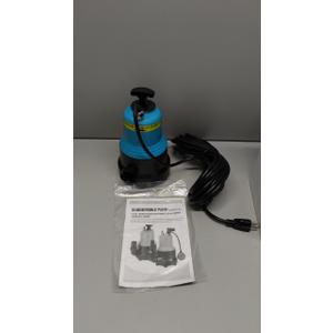 1/4HP Submersible Sump Pump with Unique Flow Sensor Switch Last-inch Water Drainage for Flooded Basement Backyard Pool Hot Tub Rain Barrel 35FT Power Cord Easy to Use
