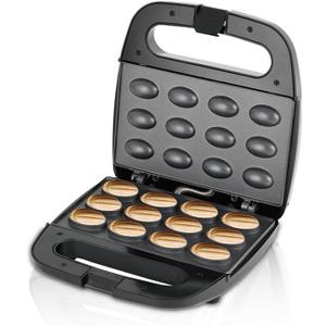 Walnut Cookie Maker, 12 Non Stick 110V Electric Oreshki Maker with Double Sided Heat, Automatic Temperature Control, Non Slip Feet, for Nut Cookies Make