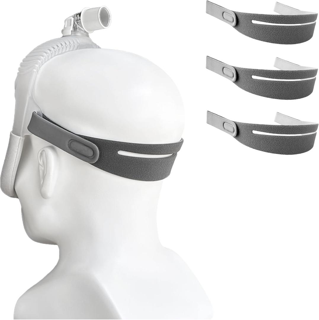GJX 3 Packs Replacement Airfit/Airtouth N30i/P30i Headgear Closed Edges Adjustable CPAP Headgear Strap Compatible with N30i/P30i Nasal Mask(Without Mask Frame)