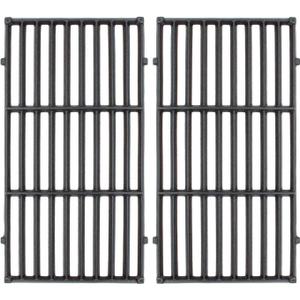 Cast Iron Grill Grates for Weber Spirit 200 Spirit II 210 Series, 17.5 x 10.2 inch Cooking Grids for Weber Spirit E-210 S-210 E/S-220 w/Front-Mounted Control Panel(2013-Newer, Set of 2)