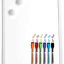 kedudes 11x14 Magnetic Dry Erase White Board - Mini Refrigerator Whiteboard Set - Lightweight Small Personal Memo Boards with 6 Markers - Smooth Surface and Eraser Caps - Fridge and Wall Mountable