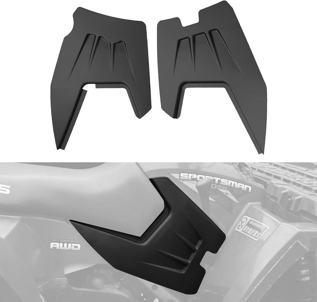 Side Panels with Foil Assembly for Polaris Sportsman 800 700 500 2006 2007, Left and Right Black Side Fairing Panel Guard Plates, Replace #2632936-177, #5435559-070