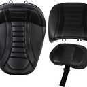 Driver Passenger Solo Seat Backrest Kits Compatible With For Harley Touring Street Road Glide FLHX FLTRX ST 2024 2025 2026 (Black)