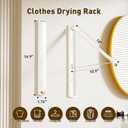 Clothes Drying Rack, Laundry Room Wall Mounted Retractable Clothes Hanger Drying Rack, Laundry Clothing Drying Rack Folding Indoor or Outdoor, Easy Installation Aluminium Dryer, 1pc (White)