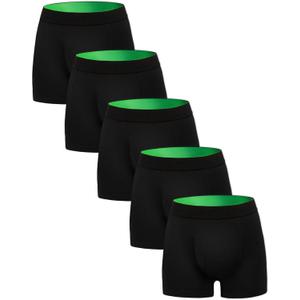 Washable Incontinence Underwear for Men with Absorbency Fly Leakproof Underwear 5 Pack (3XL, Black)