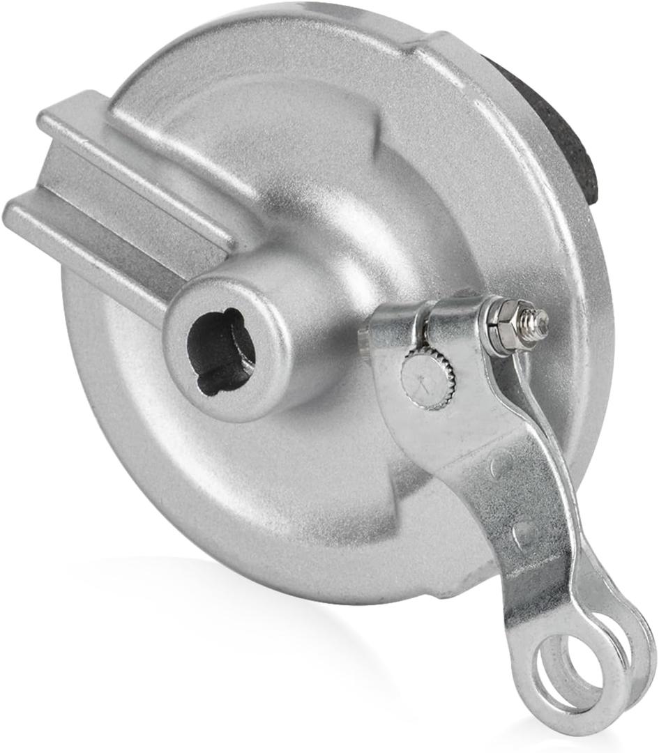 Front Rear Drum Brake Pad Shoe, PSLER motorcycle Wheel Brake Shoe Drum Hub Cover Suitable for XR50 CR50 CRF50 mini motorcycles produced in China (Imitation brand models), Silver