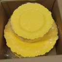 SUT 60 PCS Yellow Plastic Plates, Heavy Duty Yellow Plastic Plates Disposable for Easter Party/Wedding, Include 30PCS 10inch Yellow Dinner Plates and 30PCS 7inch Yellow Dessert/Salad Plates