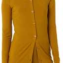 Amazon Essentials Women's Wide Rib Long Sleeve Button-up Collared Cardigan (Pants Sold Separately), Brown, XX-Large