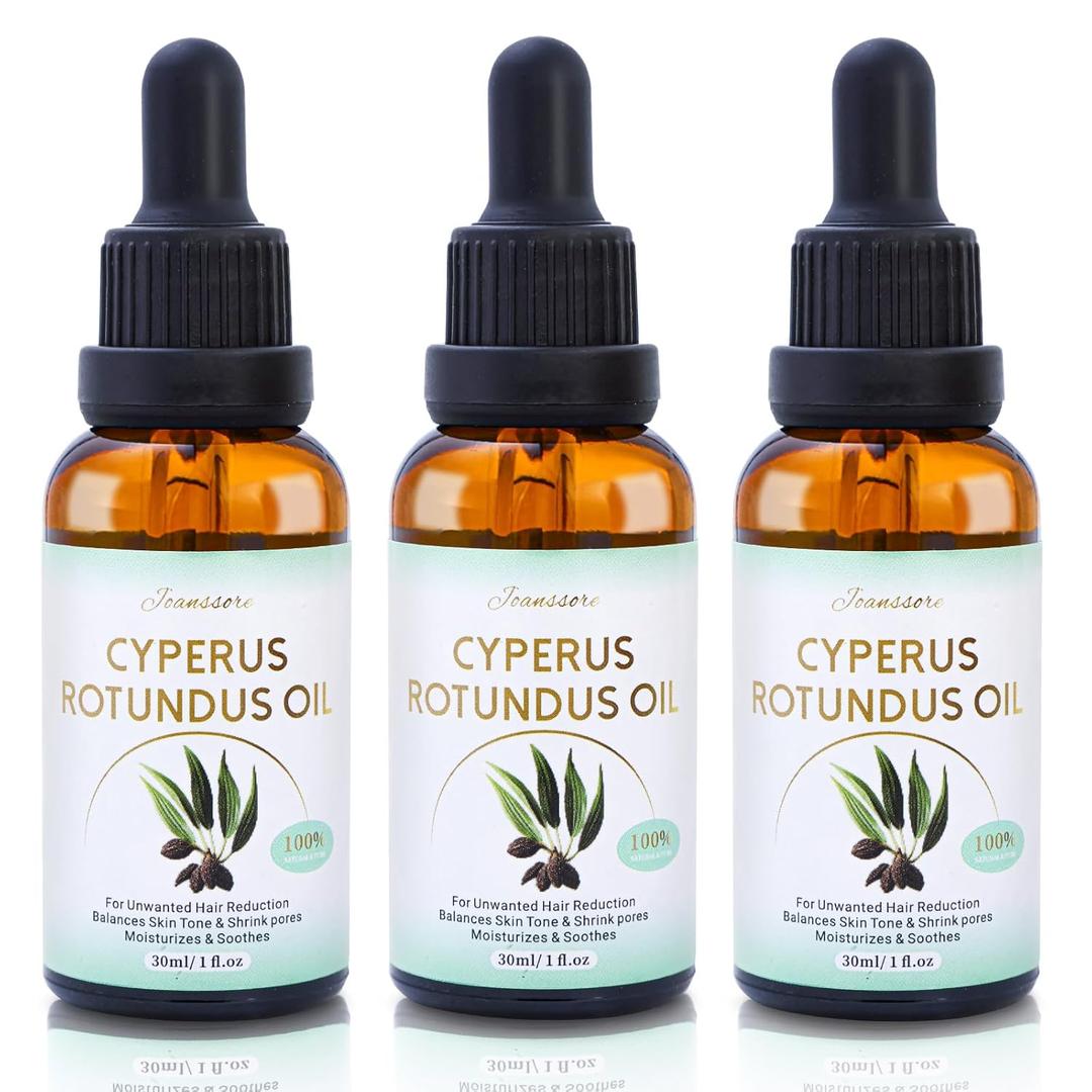 3 Pack Cyperus Rotundus Oil For Hair Removal, Cypress Rotundus Oil Reduces Unwanted Hair Growth, Moisturizing Soothing Cyperus Oils For Reducing Body Hair Growth, Suitable for All Skin Types